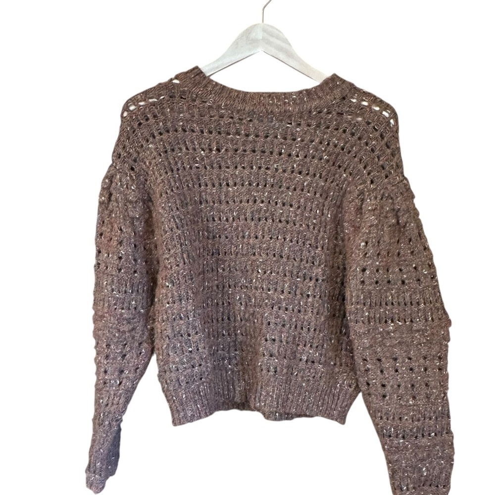 Universal Thread Goods Co. Open Chunky Knit Rust Brown Crop Sweater M